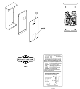 Decals Group - Ats Informational Diagram and Parts List for 071271-00  Briggs and Stratton Generator